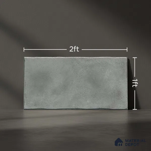 Stone Floor Tile TL 02768 B Lush Green 600 x 300 mm Matte Finish Vitrified Floor Tile - 12 mm (Random 4) (Sample)
