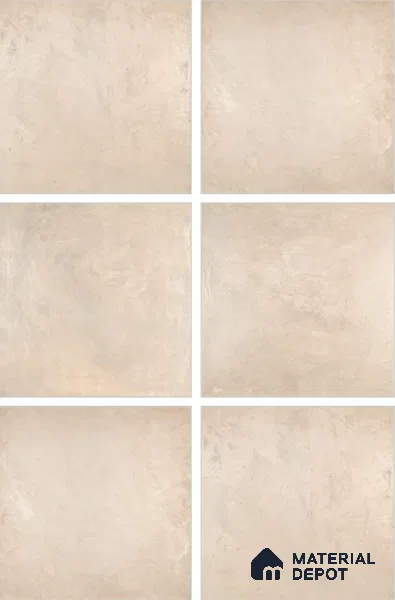 Parking Floor Tile TL 02770 Petrus Creamy 16 x 16 inch Anti Skid Matte Finish Vitrified Tile - 12 mm | 4 Random Design | Suitbale For Outdoor, Balcony, Terrace | Pattern Alignment May Vary | 2-3 mm Spacer is Mandatory (Sample)