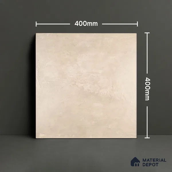 Parking Floor Tile TL 02770 Petrus Creamy 16 x 16 inch Anti Skid Matte Finish Vitrified Tile - 12 mm | 4 Random Design | Suitbale For Outdoor, Balcony, Terrace | Pattern Alignment May Vary | 2-3 mm Spacer is Mandatory (Sample)
