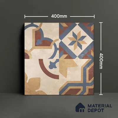 Parking Floor Tile TL 02773 Petrus Decor 2 16 x 16 inch Anti Skid Matte Finish Vitrified Tile - 12 mm | 4 Random Design | Suitbale For Outdoor, Balcony, Terrace | Pattern Alignment May Vary | 2-3 mm Spacer is Mandatory (Sample)