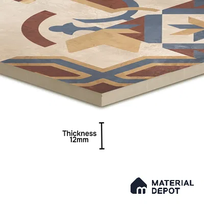 Parking Floor Tile TL 02773 Petrus Decor 2 16 x 16 inch Anti Skid Matte Finish Vitrified Tile - 12 mm | 4 Random Design | Suitbale For Outdoor, Balcony, Terrace | Pattern Alignment May Vary | 2-3 mm Spacer is Mandatory (Sample)