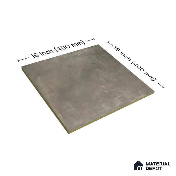 Parking Floor Tile TL 02776 Petrus Olive 16 x 16 inch Vitrified Anti Skid Matte Finish Heavy Duty Tile - 12 mm | 4 Random Design | Suitable For Outdoor, High Traffic Areas, Terrace | Pattern Alignment May Vary | 2-3 mm Spacer is Mandatory (Sample)