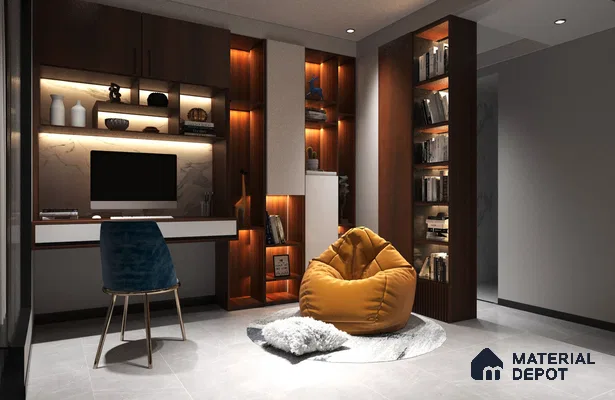 Wooden Look MM 1707 Monsoon Mood 8 ft x 4 ft Texture Finish Decorative Laminate - 1.25 mm | Suitable for TV Unit, Wardrobe, Kitchen Cabinets