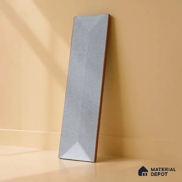 Subway Wall Tile TL 04999 C Lucent Base Knitted Fabric Grey 12 x 3 inch Ceramic Matte Finish - 6 mm | Suitable for Highlighter Walls, Foyer, Bathroom, Kitchen Wall & Backsplashes