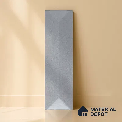 Subway Wall Tile TL 04999 C Lucent Base Knitted Fabric Grey 12 x 3 inch Ceramic Matte Finish - 6 mm | Suitable for Highlighter Walls, Foyer, Bathroom, Kitchen Wall & Backsplashes