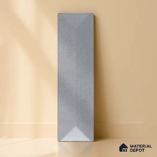 Subway Wall Tile TL 04999 C Lucent Base Knitted Fabric Grey 12 x 3 inch Ceramic Matte Finish - 6 mm | Suitable for Highlighter Walls, Foyer, Bathroom, Kitchen Wall & Backsplashes