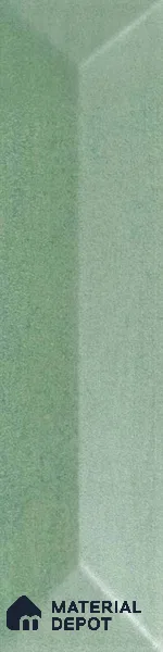 Subway Wall Tile TL 04999 D Lucent Base Knitted Fabric Green 12 x 3 inch Ceramic Matte Finish - 6 mm | Suitable for Highlighter Walls, Foyer, Bathroom, Kitchen Wall & Backsplashes