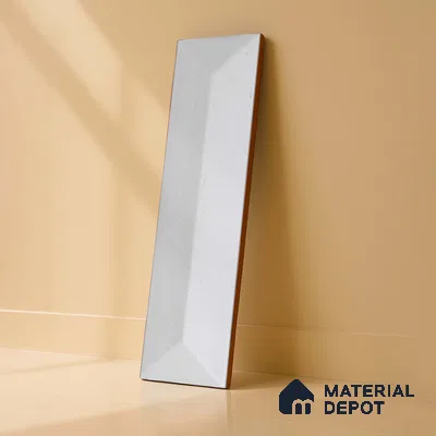 Subway Wall Tile TL 04999 F Lucent Base Knitted Fabric Lilac 12 x 3 inch Ceramic Matte Finish - 6 mm | Suitable for Highlighter Walls, Foyer, Bathroom, Kitchen Wall & Backsplashes (Sample)