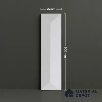 Subway Wall Tile TL 04999 F Lucent Base Knitted Fabric Lilac 12 x 3 inch Ceramic Matte Finish - 6 mm | Suitable for Highlighter Walls, Foyer, Bathroom, Kitchen Wall & Backsplashes (Sample)