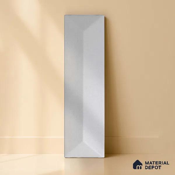 Subway Wall Tile TL 04999 F Lucent Base Knitted Fabric Lilac 12 x 3 inch Ceramic Matte Finish - 6 mm | Suitable for Highlighter Walls, Foyer, Bathroom, Kitchen Wall & Backsplashes (Sample)