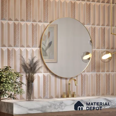 Subway Wall Tile TL 04999 H Lucent Base Knitted Fabric Linen 12 x 3 inch Ceramic Matte Finish - 6 mm | Suitable for Highlighter Walls, Foyer, Bathroom, Kitchen Wall & Backsplashes (Sample)