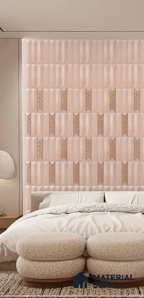 Subway Wall Tile TL 04999 H Lucent Base Knitted Fabric Linen 12 x 3 inch Ceramic Matte Finish - 6 mm | Suitable for Highlighter Walls, Foyer, Bathroom, Kitchen Wall & Backsplashes (Sample)