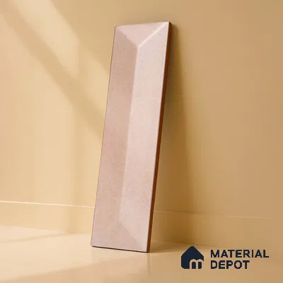 Subway Wall Tile TL 04999 H Lucent Base Knitted Fabric Linen 12 x 3 inch Ceramic Matte Finish - 6 mm | Suitable for Highlighter Walls, Foyer, Bathroom, Kitchen Wall & Backsplashes (Sample)
