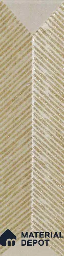 Subway Wall Tile TL 04999 I Lucent Decor Knitted Fabric Yellow 12 x 3 inch Ceramic Matte Finish - 6 mm | Suitable for Highlighter Walls, Foyer, Bathroom, Kitchen Wall & Backsplashes