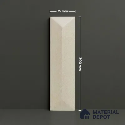Subway Wall Tile TL 04999 J Lucent Base Knitted Fabric Yellow 12 x 3 inch Ceramic Matte Finish - 6 mm | Suitable for Highlighter Walls, Foyer, Bathroom, Kitchen Wall & Backsplashes (Sample)