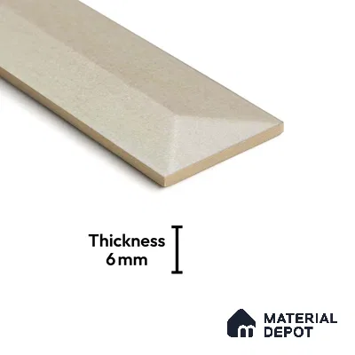 Subway Wall Tile TL 04999 J Lucent Base Knitted Fabric Yellow 12 x 3 inch Ceramic Matte Finish - 6 mm | Suitable for Highlighter Walls, Foyer, Bathroom, Kitchen Wall & Backsplashes (Sample)