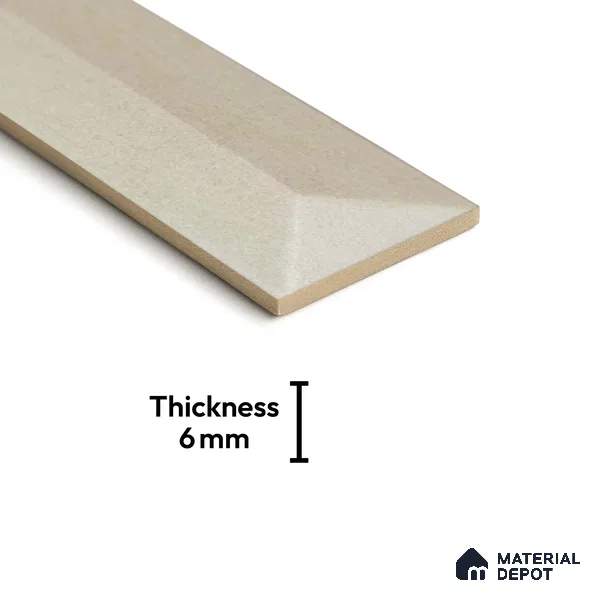 Subway Wall Tile TL 04999 J Lucent Base Knitted Fabric Yellow 12 x 3 inch Ceramic Matte Finish - 6 mm | Suitable for Highlighter Walls, Foyer, Bathroom, Kitchen Wall & Backsplashes (Sample)