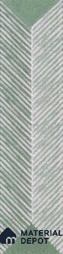 Subway Wall Tile TL 04999 Lucent Decor Knitted Fabric Green 12 x 3 inch Ceramic Matte Finish - 6 mm | Suitable for Highlighter Walls, Foyer, Bathroom, Kitchen Wall & Backsplashes