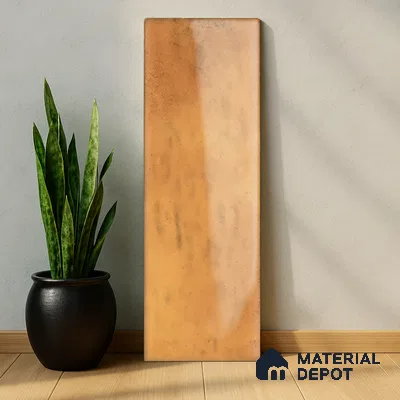 Subway Wall Tile TL 05003 B Lucent Vertiline Brick Gold 9 x 3 inch Ceramic Glossy Finish - 9 mm | Suitable for Highlighter Walls, Foyer, Bathroom, Kitchen Wall & Backsplashes (Sample)