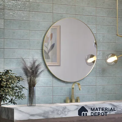 Subway Wall Tile TL 05003 C Lucent Vertiline Brick Grey 9 x 3 inch Ceramic Glossy Finish - 9 mm | Suitable for Highlighter Walls, Foyer, Bathroom, Kitchen Wall & Backsplashes