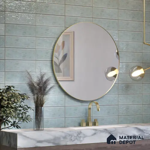Subway Wall Tile TL 05003 C Lucent Vertiline Brick Grey 9 x 3 inch Ceramic Glossy Finish - 9 mm | Suitable for Highlighter Walls, Foyer, Bathroom, Kitchen Wall & Backsplashes