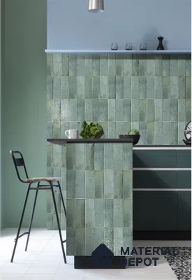 Subway Wall Tile TL 05003 C Lucent Vertiline Brick Grey 9 x 3 inch Ceramic Glossy Finish - 9 mm | Suitable for Highlighter Walls, Foyer, Bathroom, Kitchen Wall & Backsplashes