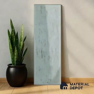 Subway Wall Tile TL 05003 C Lucent Vertiline Brick Grey 9 x 3 inch Ceramic Glossy Finish - 9 mm | Suitable for Highlighter Walls, Foyer, Bathroom, Kitchen Wall & Backsplashes