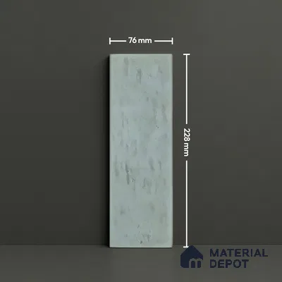 Subway Wall Tile TL 05003 C Lucent Vertiline Brick Grey 9 x 3 inch Ceramic Glossy Finish - 9 mm | Suitable for Highlighter Walls, Foyer, Bathroom, Kitchen Wall & Backsplashes