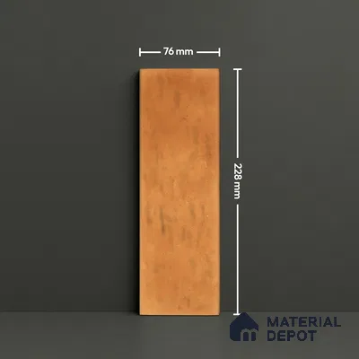 Subway Wall Tile TL 05003 Lucent Vertiline Brick Yellow 9 x 3 inch Ceramic Glossy Finish - 9 mm | Suitable for Highlighter Walls, Foyer, Bathroom, Kitchen Wall & Backsplashes (Sample)