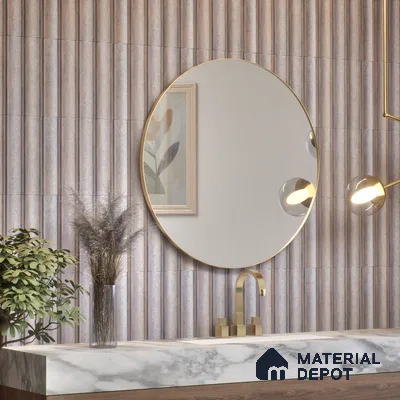Subway Wall Tile TL 05000 B Lucent Silver Lining 12 x 3 inch Ceramic Matte Finish - 6 mm | Suitable for Highlighter Walls, Foyer, Bathroom, Kitchen Wall & Backsplashes (Sample)