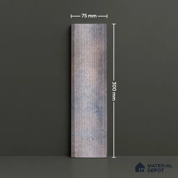 Subway Wall Tile TL 05000 B Lucent Silver Lining 12 x 3 inch Ceramic Matte Finish - 6 mm | Suitable for Highlighter Walls, Foyer, Bathroom, Kitchen Wall & Backsplashes (Sample)