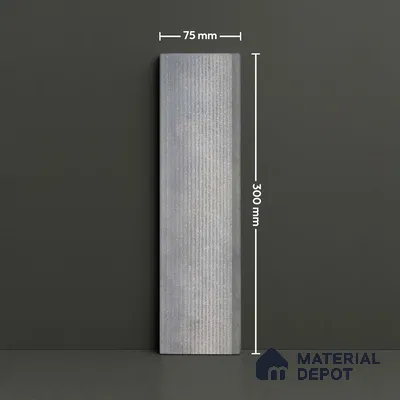 Subway Wall Tile TL 05000 C Lucent Grey Glitters 12 x 3 inch Ceramic Matte Finish - 6 mm | Suitable for Highlighter Walls, Foyer, Bathroom, Kitchen Wall & Backsplashes (Sample)