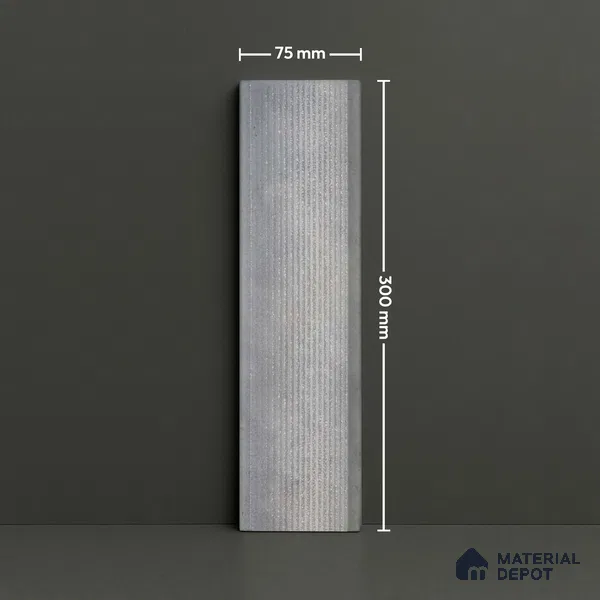 Subway Wall Tile TL 05000 C Lucent Grey Glitters 12 x 3 inch Ceramic Matte Finish - 6 mm | Suitable for Highlighter Walls, Foyer, Bathroom, Kitchen Wall & Backsplashes (Sample)