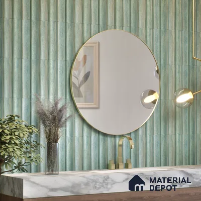 Subway Wall Tile TL 05000 D Lucent Tempered Turquoise 12 x 3 inch Ceramic Matte Finish - 6 mm | Suitable for Highlighter Walls, Foyer, Bathroom, Kitchen Wall & Backsplashes (Sample)