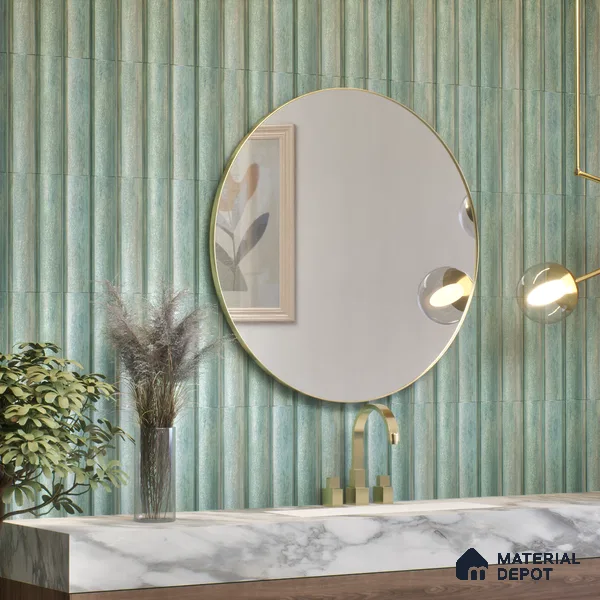 Subway Wall Tile TL 05000 D Lucent Tempered Turquoise 12 x 3 inch Ceramic Matte Finish - 6 mm | Suitable for Highlighter Walls, Foyer, Bathroom, Kitchen Wall & Backsplashes (Sample)