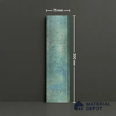 Subway Wall Tile TL 05000 D Lucent Tempered Turquoise 12 x 3 inch Ceramic Matte Finish - 6 mm | Suitable for Highlighter Walls, Foyer, Bathroom, Kitchen Wall & Backsplashes (Sample)