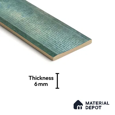 Subway Wall Tile TL 05000 D Lucent Tempered Turquoise 12 x 3 inch Ceramic Matte Finish - 6 mm | Suitable for Highlighter Walls, Foyer, Bathroom, Kitchen Wall & Backsplashes (Sample)