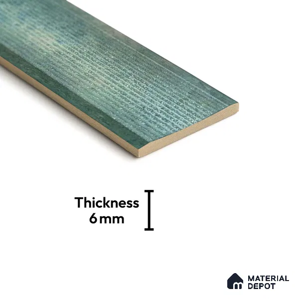 Subway Wall Tile TL 05000 D Lucent Tempered Turquoise 12 x 3 inch Ceramic Matte Finish - 6 mm | Suitable for Highlighter Walls, Foyer, Bathroom, Kitchen Wall & Backsplashes (Sample)