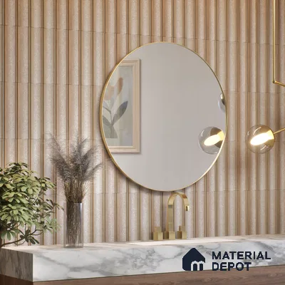 Subway Wall Tile TL 05000 E Lucent Claystone Brown 12 x 3 inch Ceramic Matte Finish - 6 mm | Suitable for Highlighter Walls, Foyer, Bathroom, Kitchen Wall & Backsplashes (Sample)