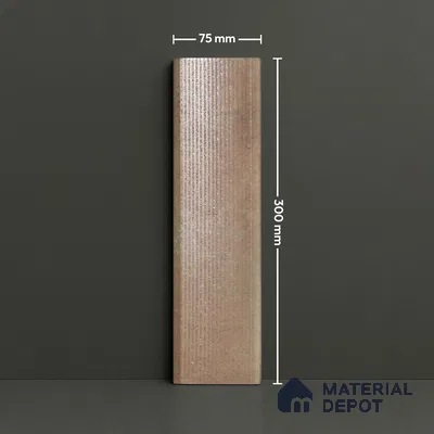 Subway Wall Tile TL 05000 E Lucent Claystone Brown 12 x 3 inch Ceramic Matte Finish - 6 mm | Suitable for Highlighter Walls, Foyer, Bathroom, Kitchen Wall & Backsplashes (Sample)