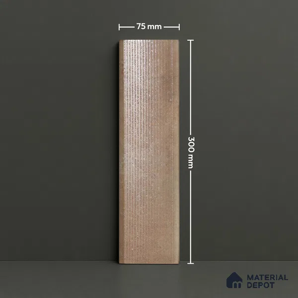 Subway Wall Tile TL 05000 E Lucent Claystone Brown 12 x 3 inch Ceramic Matte Finish - 6 mm | Suitable for Highlighter Walls, Foyer, Bathroom, Kitchen Wall & Backsplashes (Sample)