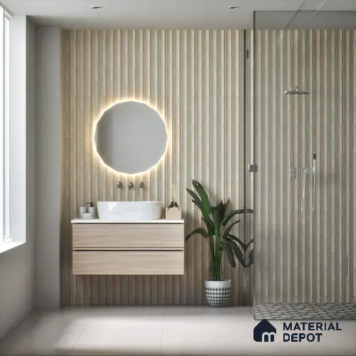Subway Wall Tile TL 05000 F Lucent Glitz White 12 x 3 inch Ceramic Matte Finish - 6 mm | Suitable for Highlighter Walls, Foyer, Bathroom, Kitchen Wall & Backsplashes