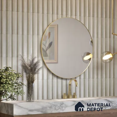 Subway Wall Tile TL 05000 F Lucent Glitz White 12 x 3 inch Ceramic Matte Finish - 6 mm | Suitable for Highlighter Walls, Foyer, Bathroom, Kitchen Wall & Backsplashes (Sample)