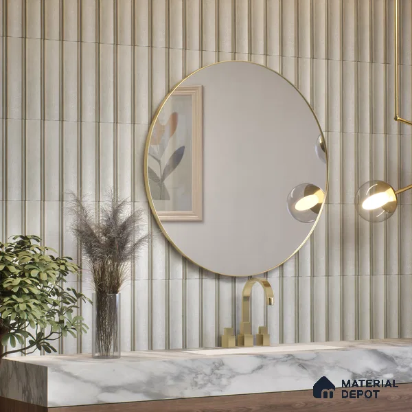 Subway Wall Tile TL 05000 F Lucent Glitz White 12 x 3 inch Ceramic Matte Finish - 6 mm | Suitable for Highlighter Walls, Foyer, Bathroom, Kitchen Wall & Backsplashes (Sample)