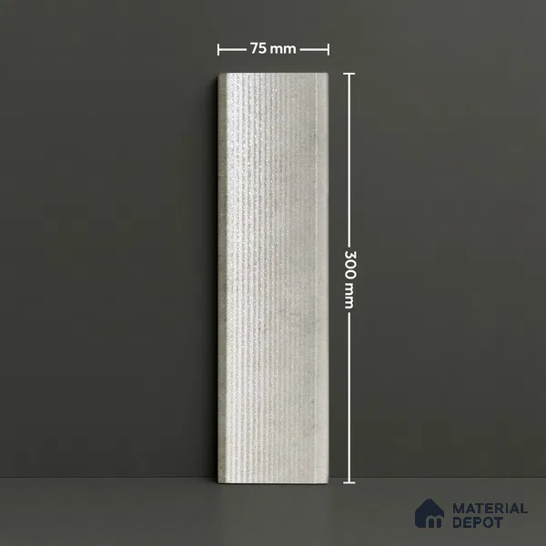 Subway Wall Tile TL 05000 F Lucent Glitz White 12 x 3 inch Ceramic Matte Finish - 6 mm | Suitable for Highlighter Walls, Foyer, Bathroom, Kitchen Wall & Backsplashes (Sample)
