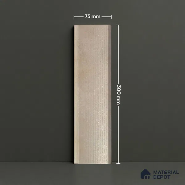 Subway Wall Tile TL 05000 Lucent Ivory Dune 12 x 3 inch Ceramic Matte Finish - 6 mm | Suitable for Highlighter Walls, Foyer, Bathroom, Kitchen Wall & Backsplashes (Sample)
