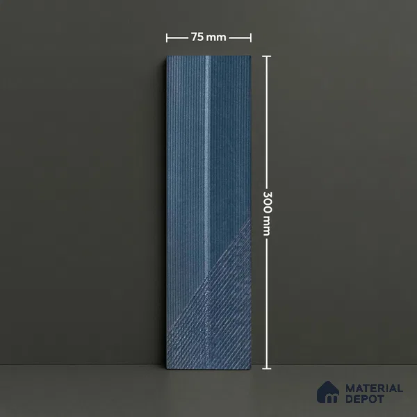 Subway Wall Tile TL 05001 B Lucent Aquamarine Glow 12 x 3 inch Ceramic Matte Finish - 9 mm | Suitable for Highlighter Walls, Foyer, Bathroom, Kitchen Wall & Backsplashes (Sample)