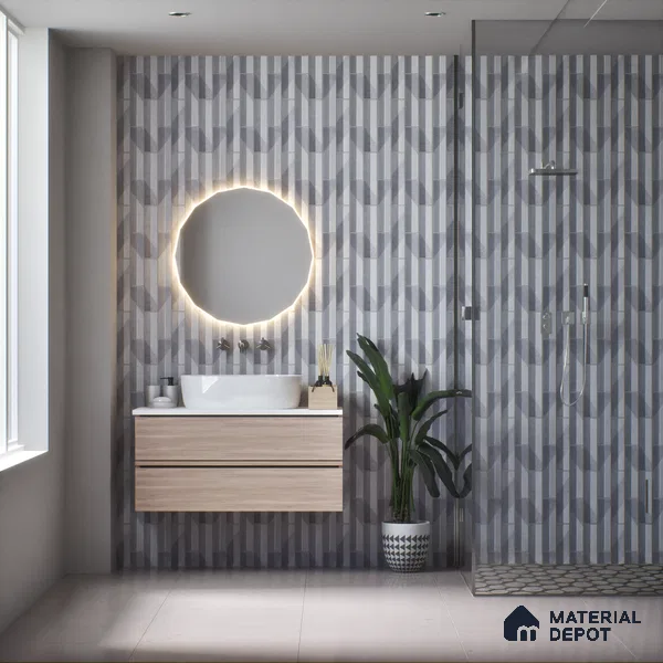 Subway Wall Tile TL 05001 C Lucent Glowing Mystics 12 x 3 inch Ceramic Matte Finish - 9 mm | Suitable for Highlighter Walls, Foyer, Bathroom, Kitchen Wall & Backsplashes