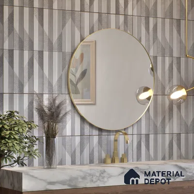 Subway Wall Tile TL 05001 C Lucent Glowing Mystics 12 x 3 inch Ceramic Matte Finish - 9 mm | Suitable for Highlighter Walls, Foyer, Bathroom, Kitchen Wall & Backsplashes