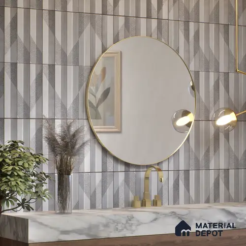Subway Wall Tile TL 05001 C Lucent Glowing Mystics 12 x 3 inch Ceramic Matte Finish - 9 mm | Suitable for Highlighter Walls, Foyer, Bathroom, Kitchen Wall & Backsplashes
